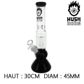 Bang en verre perco Sirgas Kush Bong H:30cm Dia:45mm noir